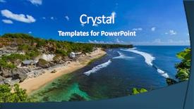 Presentation with indonesia - Beautiful slides featuring balangan beach in bali indonesia backdrop and a teal colored foreground