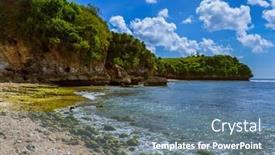  Presentation with bali - Presentation featuring balangan-beach-in-bali-indonesia background and a ocean colored foreground