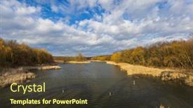 Presentation with nature - PPT theme featuring balaton-felvideki-nature-reserve-kis background and a tawny brown colored foreground