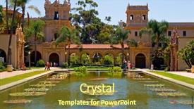  Presentation with san diego california - Beautiful presentation theme featuring balboa park in san diego backdrop and a tawny brown colored foreground