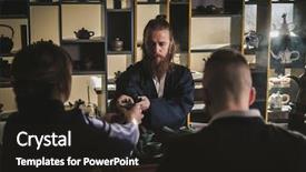  Presentation with balck - Slide set featuring balck designs - people attending tea ceremony performed background and a dark gray colored foreground