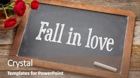 Presentation with rustic love - Presentation design with balckboard - fall in love advice background and a  colored foreground
