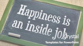  Presentation with inspirational - Cool new presentation theme with balckboard - happiness in an inside job backdrop and a gray colored foreground