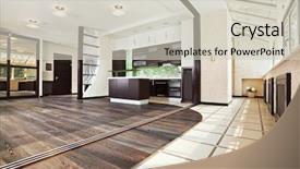  Presentation with corner - Colorful theme enhanced with balcony and dark wooden floor backdrop and a soft green colored foreground