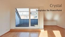  Presentation with an empty two way - Audience pleasing theme consisting of balcony-roof-terrace-and-empty backdrop and a coral colored foreground