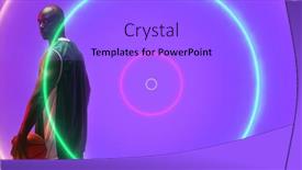  Presentation with colorful circles - PPT theme with bald-african-american-basketball-player background and a light blue colored foreground