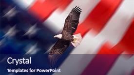  Presentation with eagle - Amazing theme having bald eagle in flight backdrop and a navy blue colored foreground