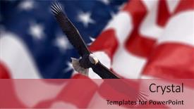  Presentation with eagle - Audience pleasing presentation theme consisting of bald eagle in flight backdrop and a red colored foreground