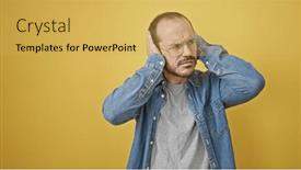  Presentation with bald - Presentation theme with bald-man-with-a-beard background and a yellow colored foreground