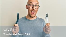  Presentation with bald - Theme having bald-man-with-beard-holding background and a seafoam green colored foreground