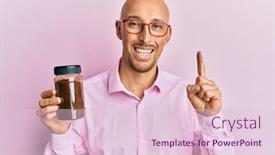  Presentation with bald - Cool new PPT theme with bald-man-with-beard-holding backdrop and a lemonade colored foreground