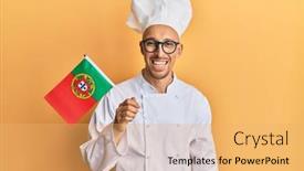  Presentation with bald - Audience pleasing PPT layouts consisting of bald-man-with-beard-wearing backdrop and a yellow colored foreground