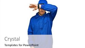  Presentation with builder - Audience pleasing presentation theme consisting of bald-man-with-beard-wearing backdrop and a white colored foreground