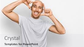  Presentation with bald - Beautiful presentation theme featuring bald-man-with-beard-wearing backdrop and a light gray colored foreground