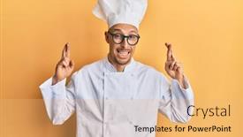  Presentation with bald - Beautiful presentation theme featuring bald-man-with-beard-wearing backdrop and a yellow colored foreground