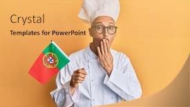  Presentation with bald - Beautiful slide set featuring bald-man-with-beard-wearing backdrop and a yellow colored foreground