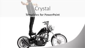  Presentation with punk - Colorful slide deck enhanced with bald-punk-daredevil-standing backdrop and a white colored foreground