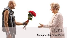  Presentation with punk - Cool new presentation theme with bald-punk-giving-a-bouquet backdrop and a lemonade colored foreground