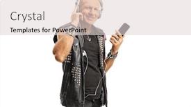  Presentation with punk - Beautiful PPT layouts featuring bald-punk-wearing-leather-vest backdrop and a lemonade colored foreground