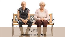  Presentation with punk - Theme consisting of bald-punk-with-an-elderly background and a coral colored foreground