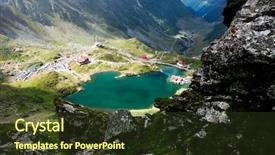  Presentation with mountain lake - Audience pleasing PPT layouts consisting of balea lake fagaras mountains romania backdrop and a tawny brown colored foreground