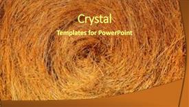  Presentation with hay field - Audience pleasing presentation theme consisting of bales of hay backdrop and a tawny brown colored foreground