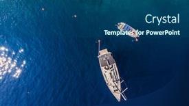  Presentation with coast line - Cool new slide deck with bali-beach-coast-line backdrop and a ocean colored foreground