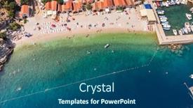  Presentation with coast line - Theme enhanced with bali-beach-coast-line background and a ocean colored foreground