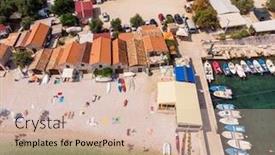  Presentation with coast line - Slides featuring bali-beach-coast-line background and a lemonade colored foreground