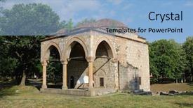  Presentation with batik bali - Audience pleasing PPT theme consisting of bey mosque in the nis backdrop and a light blue colored foreground