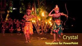  Presentation with fire women - Beautiful slide deck featuring bali-indonesia-april-4-presentation backdrop and a tawny brown colored foreground