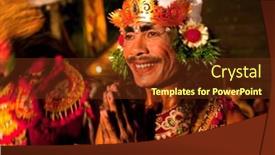  Presentation with fire women - Beautiful presentation theme featuring bali-indonesia-april-4-presentation backdrop and a tawny brown colored foreground