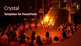  Presentation with fire women - PPT layouts having bali-indonesia-april-4-presentation background and a wine colored foreground