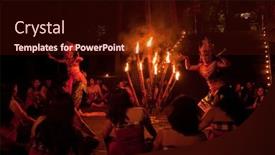  Presentation with fire women - Slide set with bali-indonesia-april-4-presentation background and a wine colored foreground