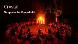  Presentation with fire women - Cool new PPT theme with bali-indonesia-april-4-presentation backdrop and a wine colored foreground