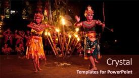  Presentation with fire women - Presentation with bali-indonesia-april-4-presentation background and a tawny brown colored foreground