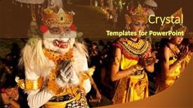  Presentation with fire women - Beautiful PPT theme featuring bali-indonesia-april-4-presentation backdrop and a tawny brown colored foreground