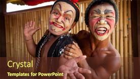  Presentation with cultural - Beautiful presentation theme featuring bali-indonesia-april-9-balinese backdrop and a tawny brown colored foreground