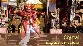  Presentation with cultural - Colorful theme enhanced with bali-indonesia-april-9-balinese backdrop and a tawny brown colored foreground