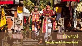  Presentation with cultural - Beautiful slides featuring bali-indonesia-april-9-balinese backdrop and a tawny brown colored foreground