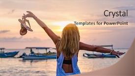  Presentation with ubud bali indonesia sep 5 - Cool new PPT theme with bali indonesia holding her sandals backdrop and a lemonade colored foreground