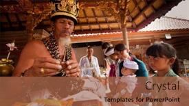  Presentation with infant - Presentation design featuring bali-indonesia-march-28-unidentified background and a coral colored foreground