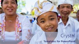  Presentation with opening ceremony - Presentation theme consisting of bali-indonesia-oct-19-2013 background and a light blue colored foreground