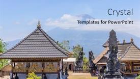  Presentation with pura - Slide deck having bali-indonesia-september-17-2019 background and a light blue colored foreground