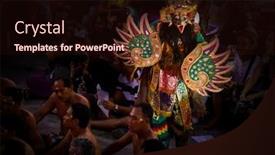  Presentation with ramayana - PPT theme featuring bali-indonesia-september-19-2014 background and a wine colored foreground