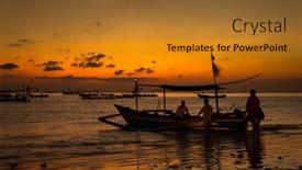  Presentation with fishery - Presentation theme having bali-indonesia-september-20-2014 background and a gold colored foreground