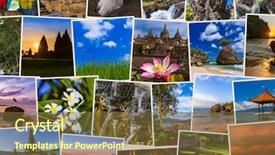  Presentation with nature design - Colorful PPT layouts enhanced with bali indonesia travel images - nature backdrop and a tawny brown colored foreground