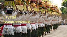 Presentation with village women - Cool new slides with bali-january-14-village-women backdrop and a coral colored foreground