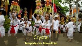  Presentation with village women - Theme with bali-january-14-village-women background and a tawny brown colored foreground