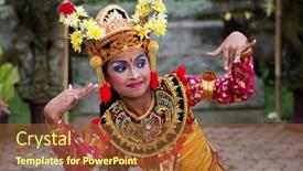  Presentation with january - Colorful PPT theme enhanced with bali-january-15-young-balinese backdrop and a tawny brown colored foreground